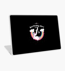 Unicorn 7th Birthday Girl - Gift For 7 Year Old Girl For 7th Birthday Girl Laptop Skin