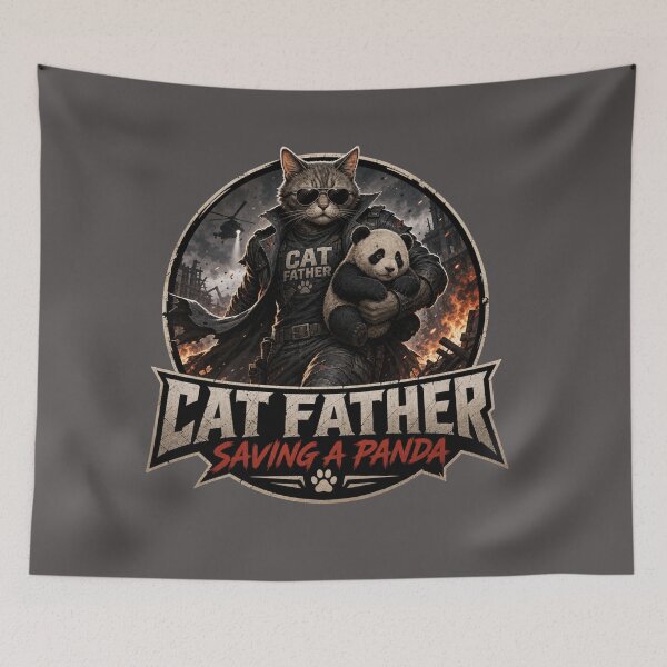 Item preview, panda/cat father designed and sold by @jon.
