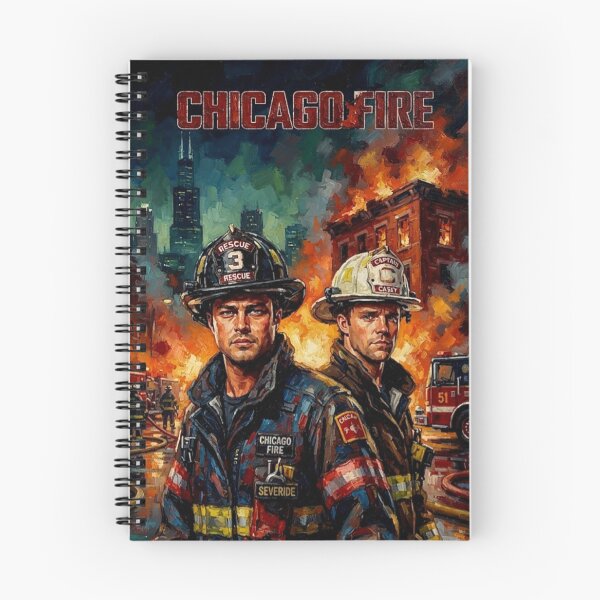 Item preview, Chicago Fire Retro Action Drama Firehouse 51 Severide Casey Tribute Art TV Show Poster designed and sold by Art's Diner.