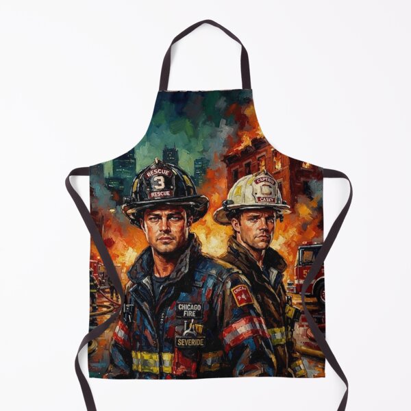 Item preview, Chicago Fire Retro Action Drama Firehouse 51 Severide Casey Tribute Art TV Show Poster designed and sold by Art's Diner.