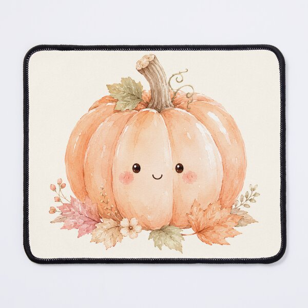 Item preview, Cute Smiling Pumpkin Watercolor | Kawaii Autumn Fall Harvest Illustration designed and sold by looplandger.