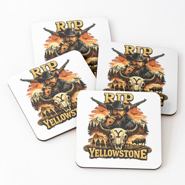 Item preview, RIP Yellowstone Cowboy Skull Western Vintage Ranch Graphic designed and sold by CatLovers Studio.