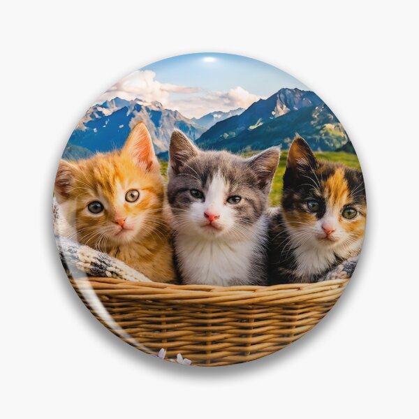 Item preview, Kittens and Puppies in a Basket designed and sold by DreamForge AI.