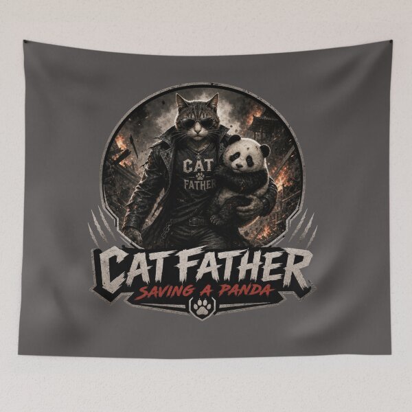 Item preview, panda/cat father designed and sold by @jon.