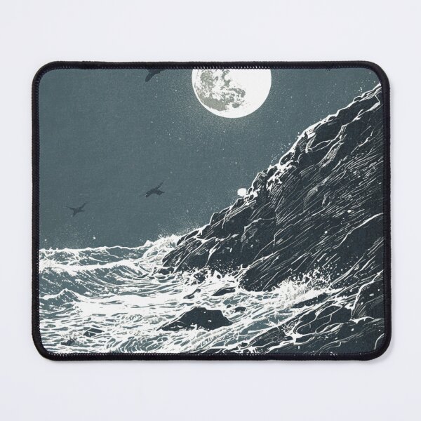 Item preview, Dark Coast – Vintage Gothic Ocean Moon T-Shirt | Retro Coastal Horror Raven Night Design designed and sold by Vvmd.