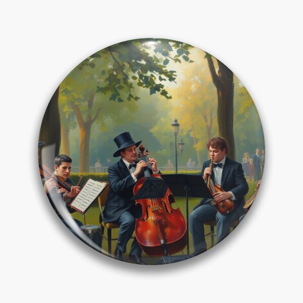 Item preview, A band playing in the park. designed and sold by oldMastersofart.