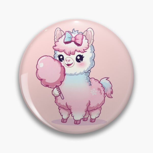 Item preview, Alpaca Kawaii de Algodón de Azúcar | Pegatina de Alpaca Chibi Linda designed and sold by Stylestickers55.