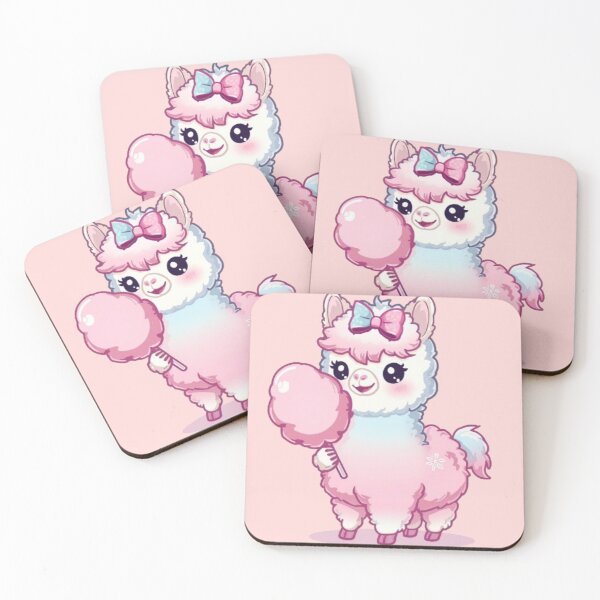 Item preview, Kawaii Cotton Candy Alpaca | Cute Chibi Alpaca Sticker designed and sold by Stylestickers55.