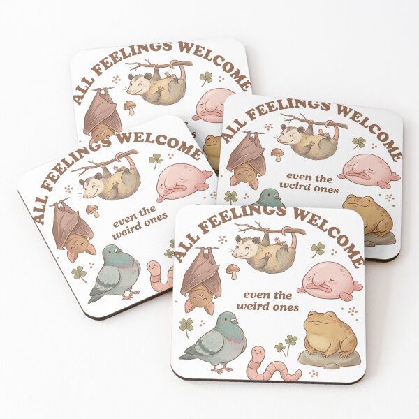 Item preview, All Feelings Welcome Funny Animal Collage designed and sold by AllLoveStore.