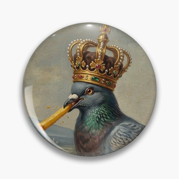 Item preview, The Royal Pigeon – Renaissance Style Surreal Art with French Fry designed and sold by YourWearPulse.