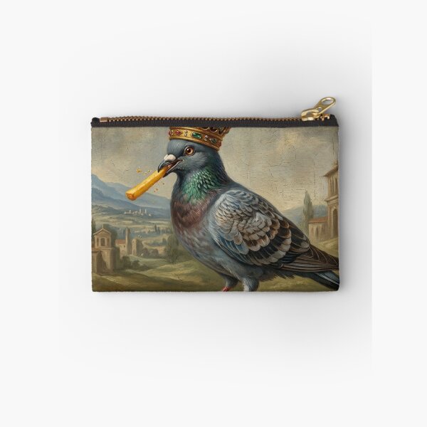 Item preview, The Royal Pigeon – Renaissance Style Surreal Art with French Fry designed and sold by YourWearPulse.