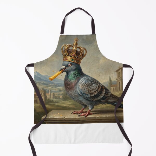 Item preview, The Royal Pigeon – Renaissance Style Surreal Art with French Fry designed and sold by YourWearPulse.