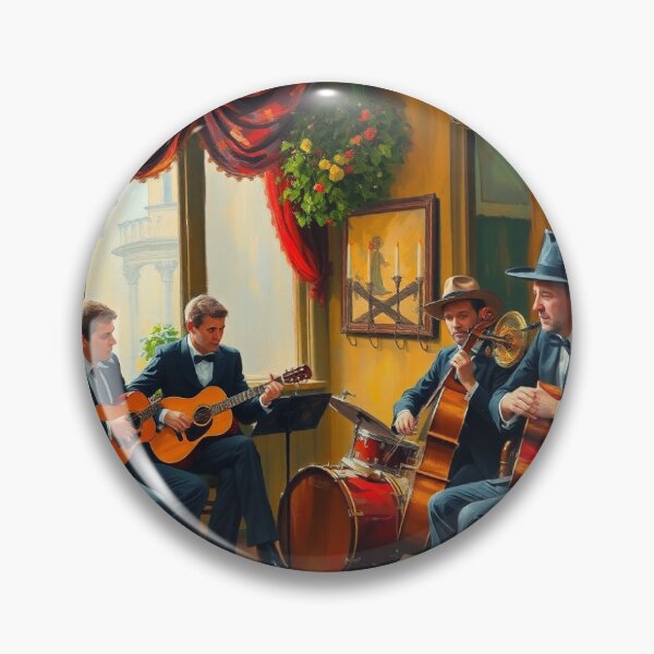 Item preview, A band playing in a cafe. designed and sold by oldMastersofart.