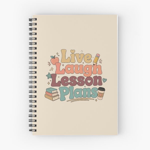 Item preview, Live Laugh Lesson Plans – Retro Boho Teacher Shirt designed and sold by ICANTWithoutCOFFEE.