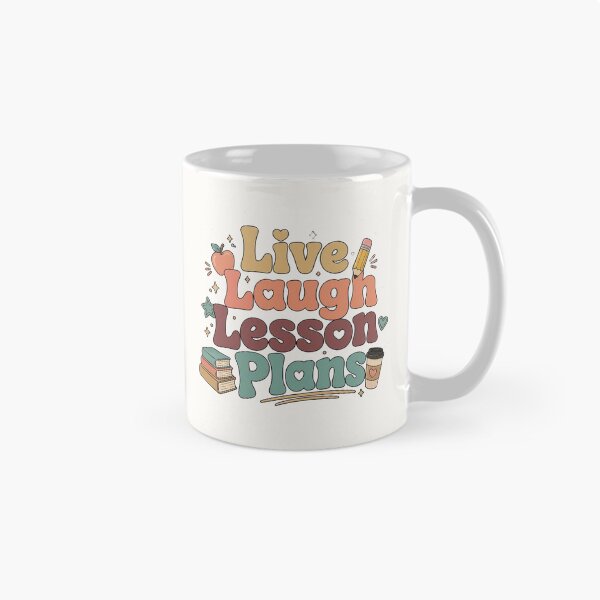 Item preview, Live Laugh Lesson Plans – Retro Boho Teacher Shirt designed and sold by ICANTWithoutCOFFEE.