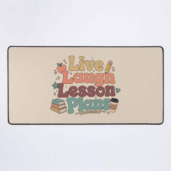 Item preview, Live Laugh Lesson Plans – Retro Boho Teacher Shirt designed and sold by ICANTWithoutCOFFEE.