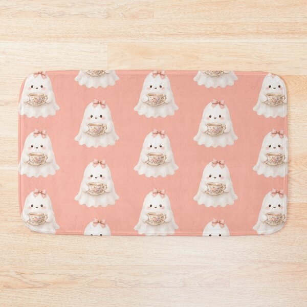 Item preview, Cute Ghost Tea Time Watercolor | Kawaii Cottagecore Halloween Ghost designed and sold by looplandger.