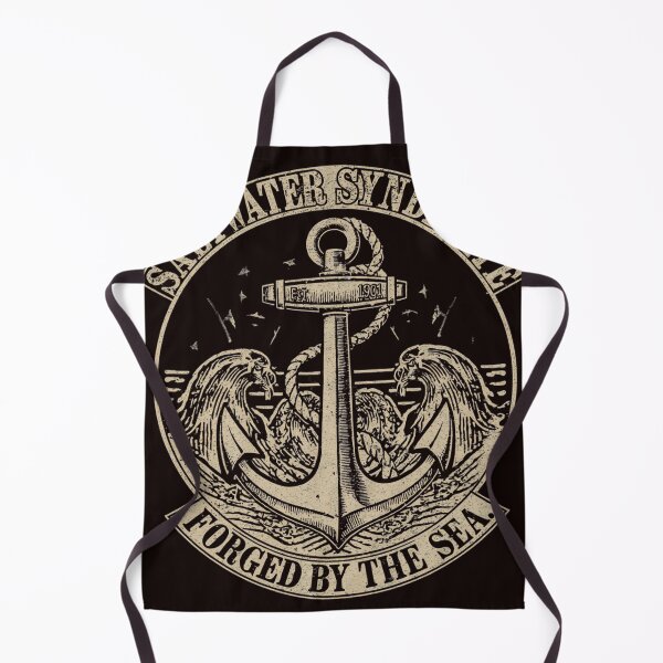 Item preview, Saltwater Syndicate – Vintage Anchor & Ocean Waves T-Shirt | Forged by the Sea Retro Nautical Design designed and sold by Vvmd.