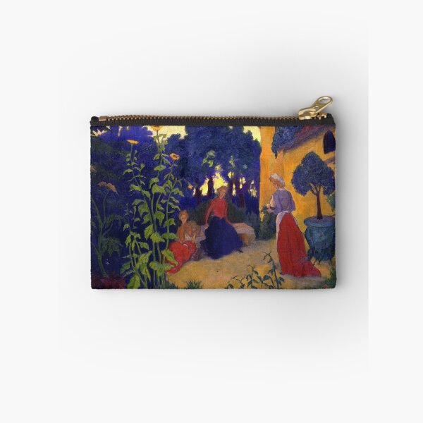 Item preview, Three Women in the Garden with sunflowers by Paul Ranson - Fauvist Garden Painting Cottage Scene for Vintage Decor designed and sold by RickE.