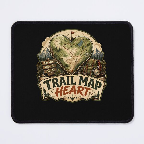 Item preview, Trail Map Heart designed and sold by FreshPixelArt.