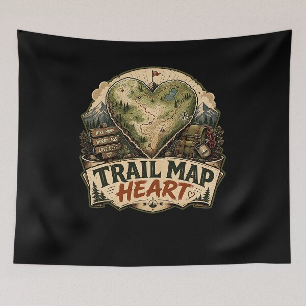 Item preview, Trail Map Heart designed and sold by FreshPixelArt.