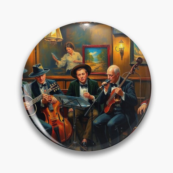 Item preview, A band playing in a pub. designed and sold by oldMastersofart.