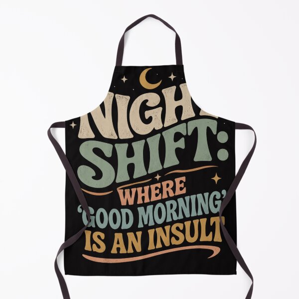 Item preview, Night Shift Retro Typography T-Shirt Design – Vintage 70s Wavy Quote Graphic designed and sold by Quirky Gaps.