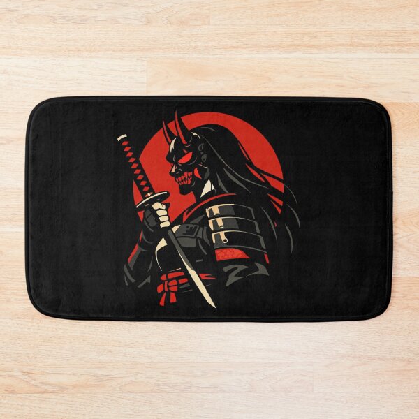 Item preview, Japanese Demon Girl Warrior with Blood Red Sun designed and sold by Ora-kuro.