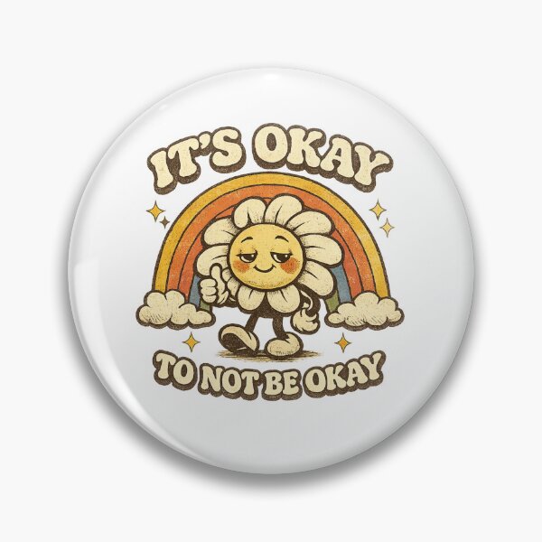 Item preview, It's Okay To Not Be Okay Retro Daisy designed and sold by AllLoveStore.