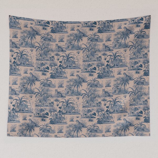 Item preview, French Toile Tiger Safari designed and sold by Lidra Zehcnas.
