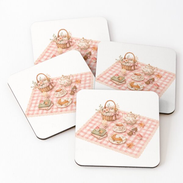 Item preview, Cozy Autumn Tea Picnic Watercolor | Cottagecore Fall Tea Time Illustration designed and sold by looplandger.
