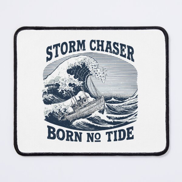 Item preview, Storm Chaser – Born No Tide Vintage Nautical T-Shirt | Retro Ocean Wave Ship Adventure Design designed and sold by Vvmd.