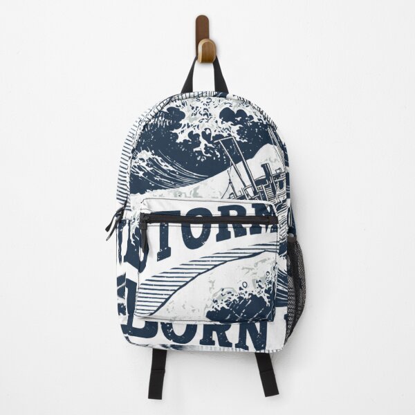 Item preview, Storm Chaser – Born No Tide Vintage Nautical T-Shirt | Retro Ocean Wave Ship Adventure Design designed and sold by Vvmd.