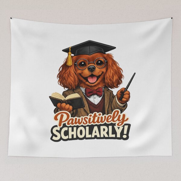 Item preview, Positively Scholarly Ruby Cavalier designed and sold by SpottyRainbow.
