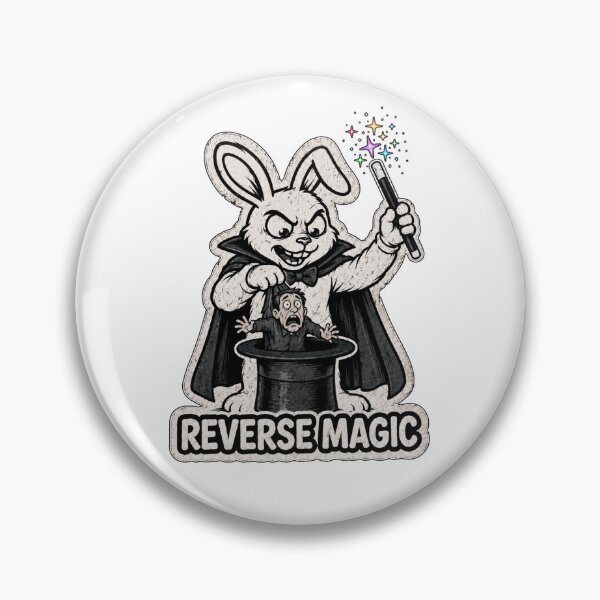 Item preview, Reverse Magic – Funny Magician Bunny Sticker, T-Shirt & Hoodie designed and sold by bunnymode.