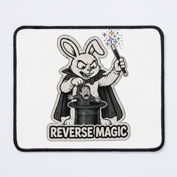Item preview, Reverse Magic – Funny Magician Bunny Sticker, T-Shirt & Hoodie designed and sold by bunnymode.