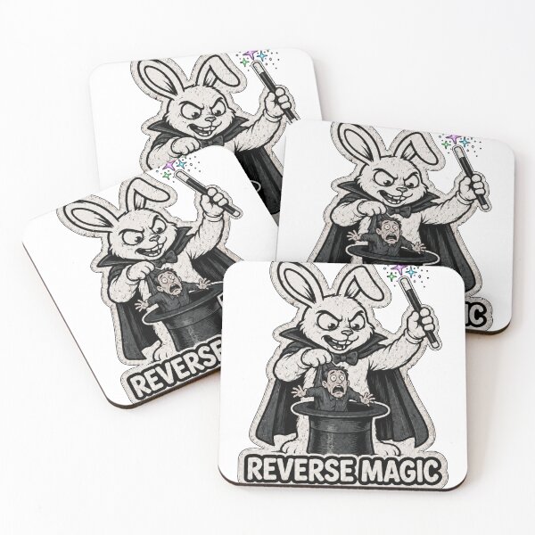 Item preview, Reverse Magic – Funny Magician Bunny Sticker, T-Shirt & Hoodie designed and sold by bunnymode.