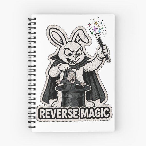 Item preview, Reverse Magic – Funny Magician Bunny Sticker, T-Shirt & Hoodie designed and sold by bunnymode.