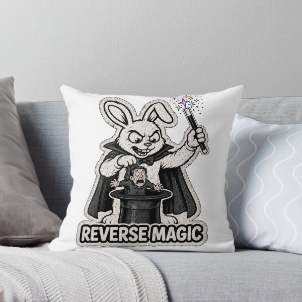 Item preview, Reverse Magic – Funny Magician Bunny Sticker, T-Shirt & Hoodie designed and sold by bunnymode.