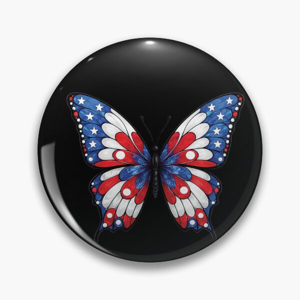 Item preview, Red White Blue Butterfly Art designed and sold by Artishal.