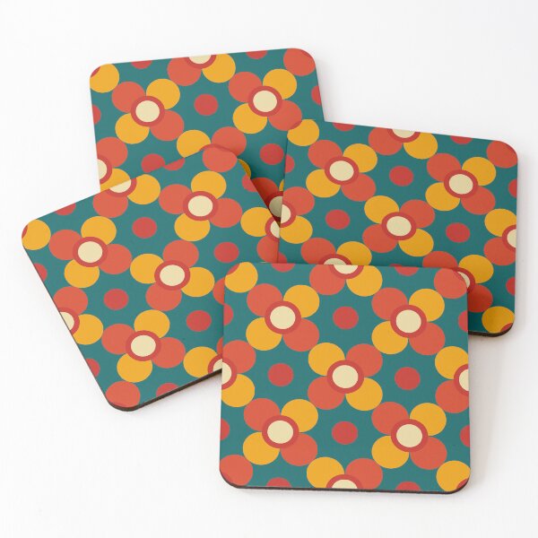 Item preview, Simple vintage orange and yellow flowers 5E designed and sold by StefanStudioArt.