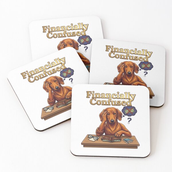 Item preview, Financially Confused Cute Dachshund Dog designed and sold by Northern Glow Art.