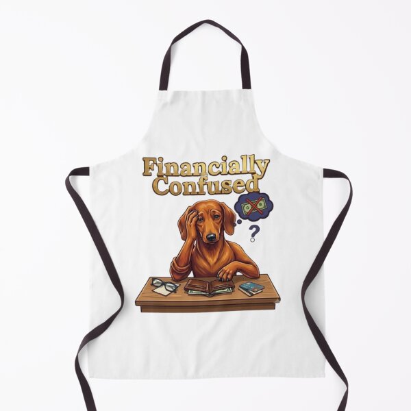 Item preview, Financially Confused Cute Dachshund Dog designed and sold by Northern Glow Art.