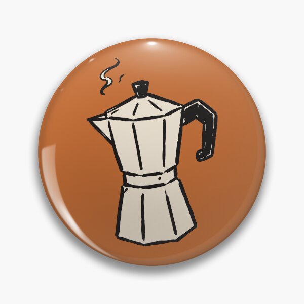Item preview, Vintage Moka Pot with Steam - Hand-Drawn Coffee Illustration designed and sold by cladeart.