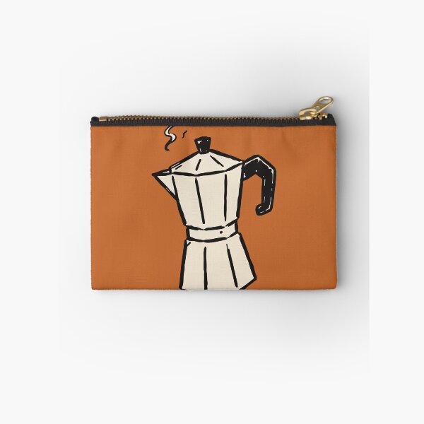 Item preview, Vintage Moka Pot with Steam - Hand-Drawn Coffee Illustration designed and sold by cladeart.