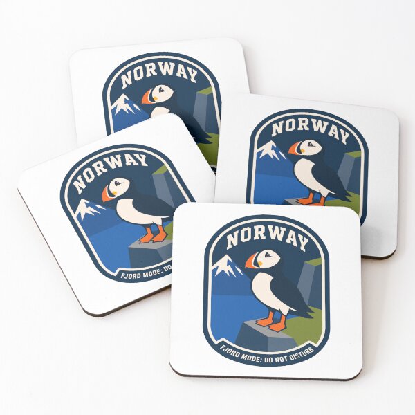 Item preview, Norway Puffin Fjord Travel Badge designed and sold by Lyfeinsights.