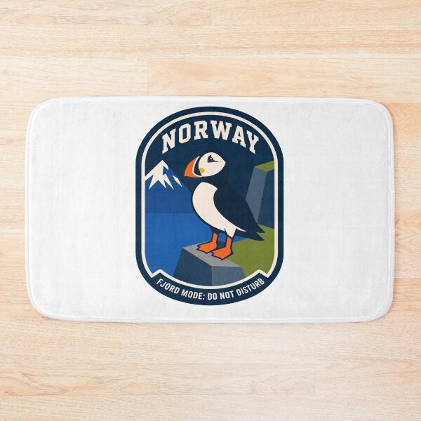 Item preview, Norway Puffin Fjord Travel Badge designed and sold by Lyfeinsights.