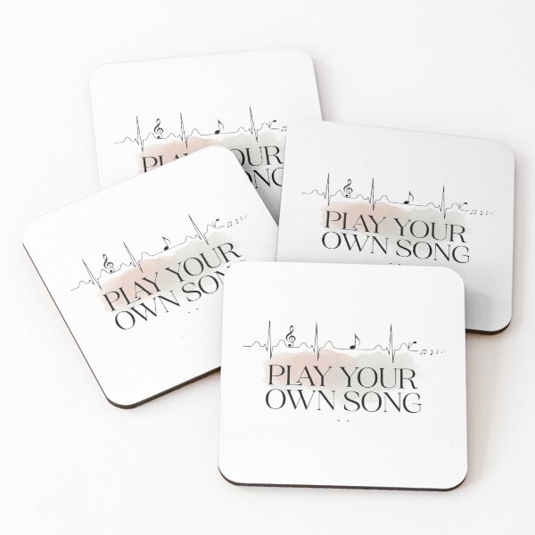 Item preview, "Play Your Own Song – Motivational Music Soundwave Design designed and sold by Midnight Veil Designs.