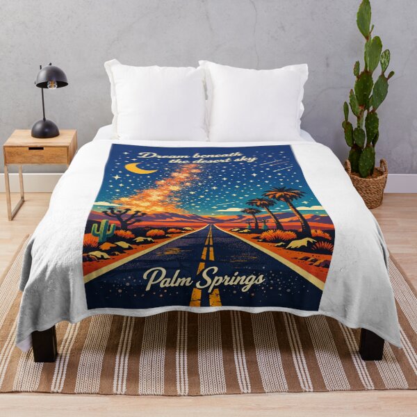 Item preview, Palm Springs Desert Vintage Travel Poster designed and sold by Jeffsredbubble.