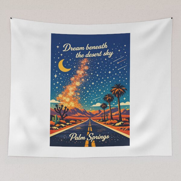 Item preview, Palm Springs Desert Vintage Travel Poster designed and sold by Jeffsredbubble.